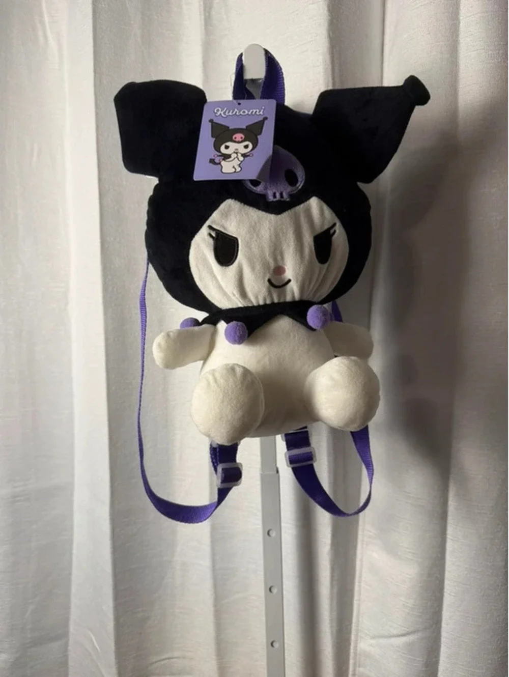 Kuromi stuffed animal backpack